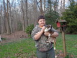 I give Panda to this young man to train.I love to see young boys and girls get involved in Squirrel hunting with Feist dogs!!